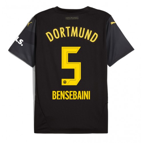 Fotbalové Dres Borussia Dortmund Ramy Bensebaini #5 Venkovní 2024-25 Krátký Rukáv